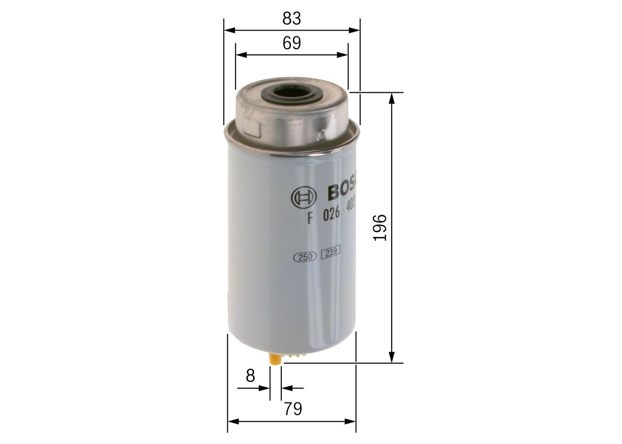 Купити F026402040 Bosch Фільтр-відстійник палива грубої очистки