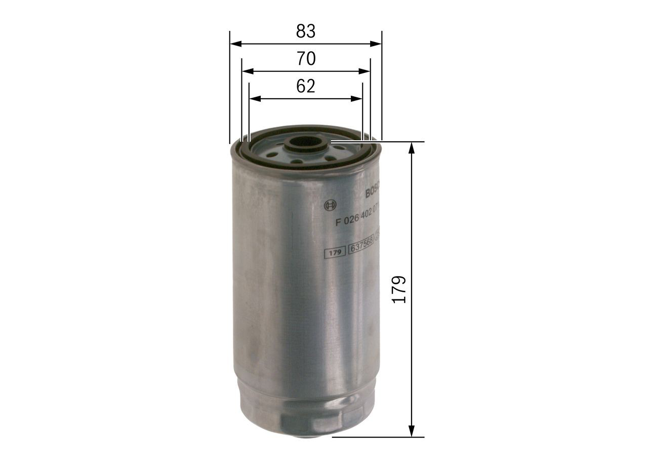 Фільтр тонкого очищення палива Bosch F026402071 ціна, від 17.67 USD