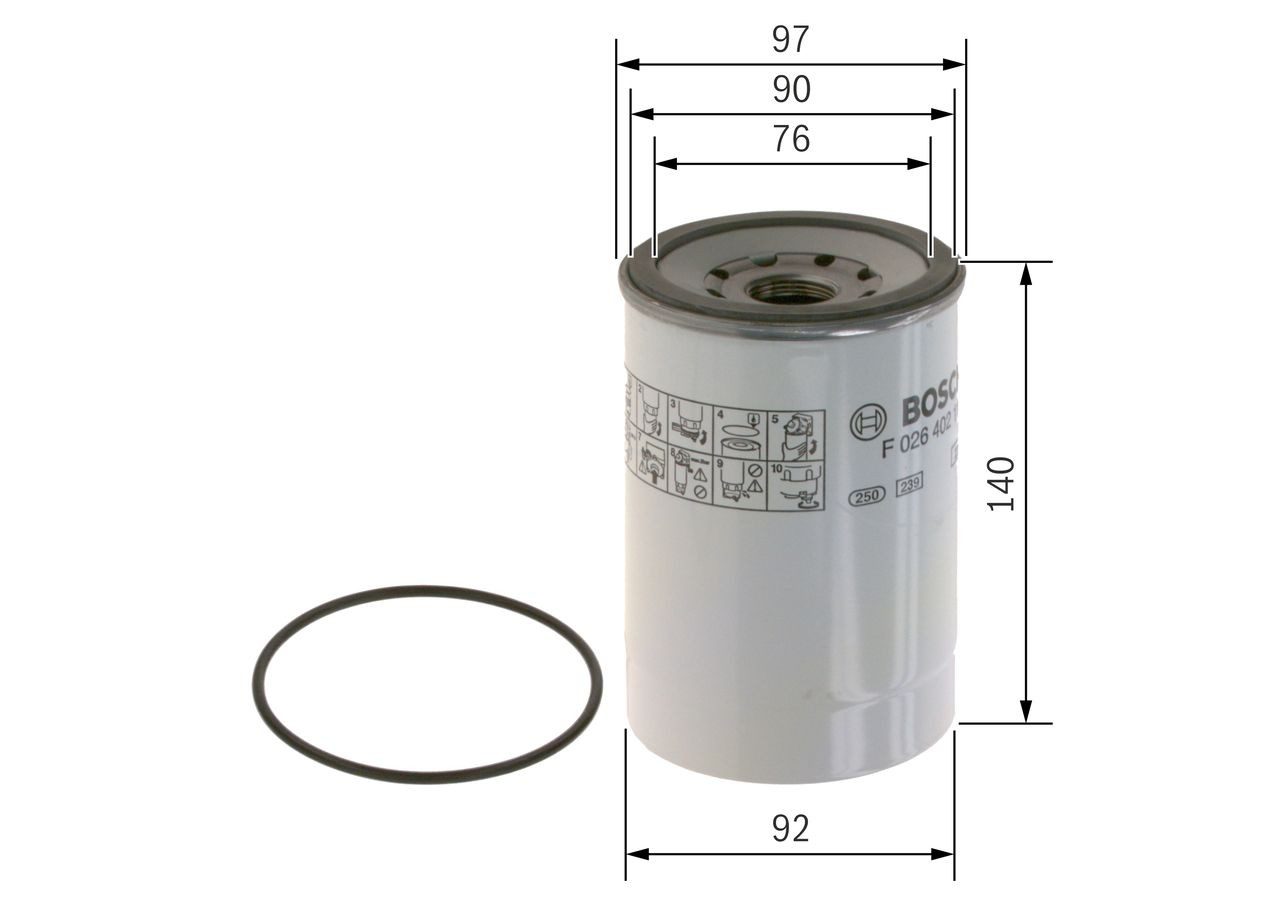 Паливний фільтр F026402118 Bosch