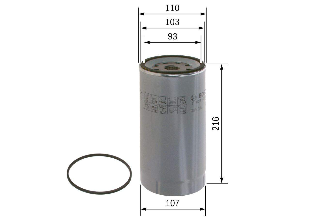 Фільтр паливний Bosch F026402138