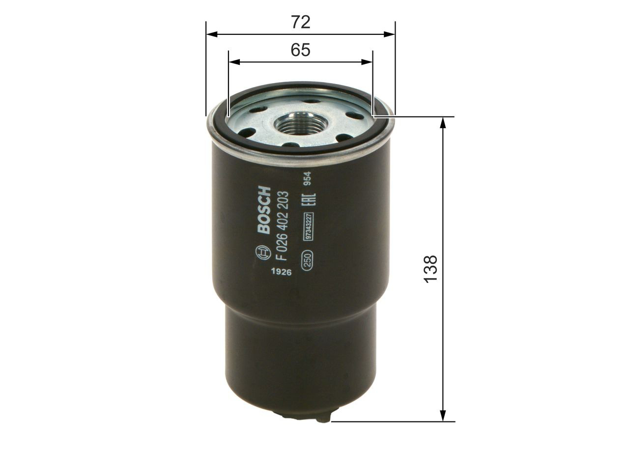 Фільтр тонкого очищення палива Bosch F026402203 ціна, від 26.29 USD