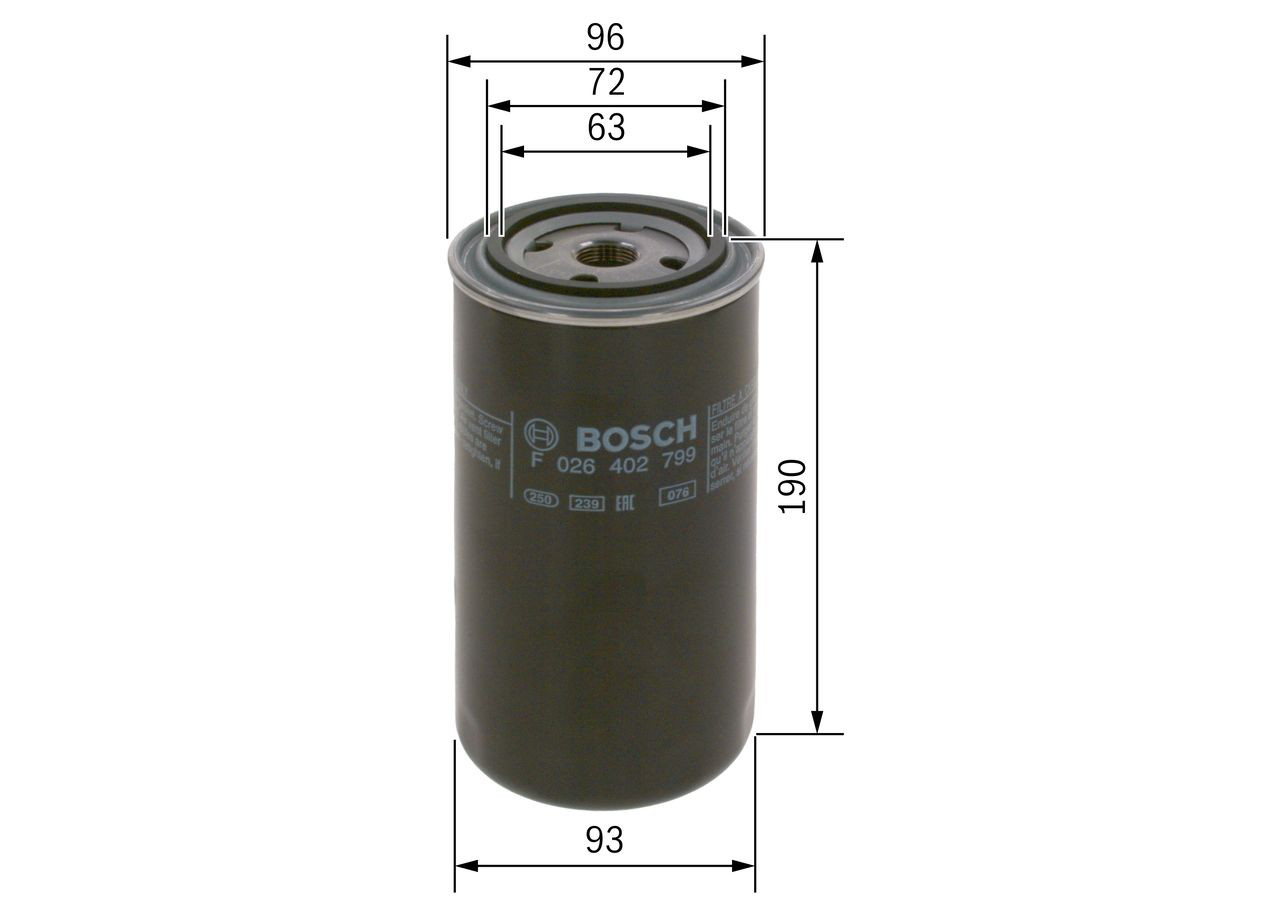Паливний фільтр F026402799 Bosch