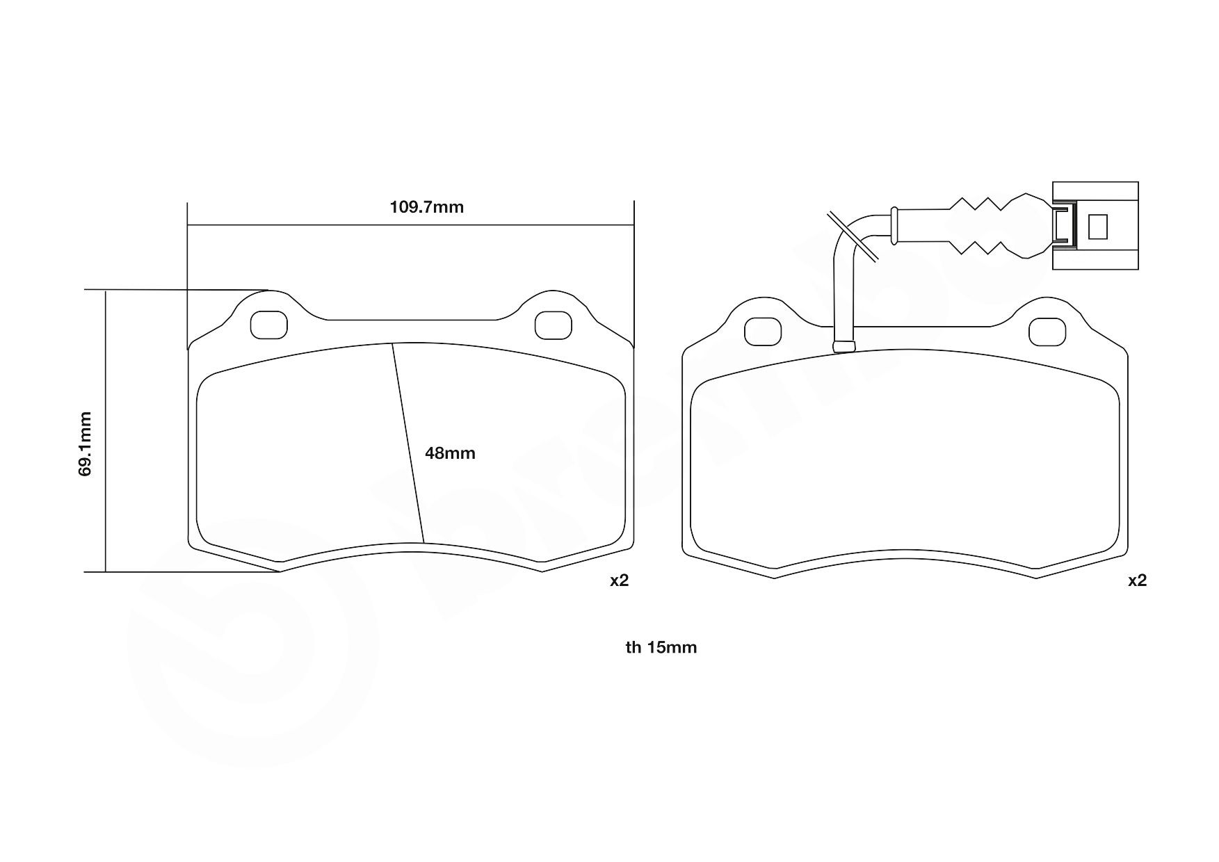 Передні тормозні колодки 07B31403 Brembo