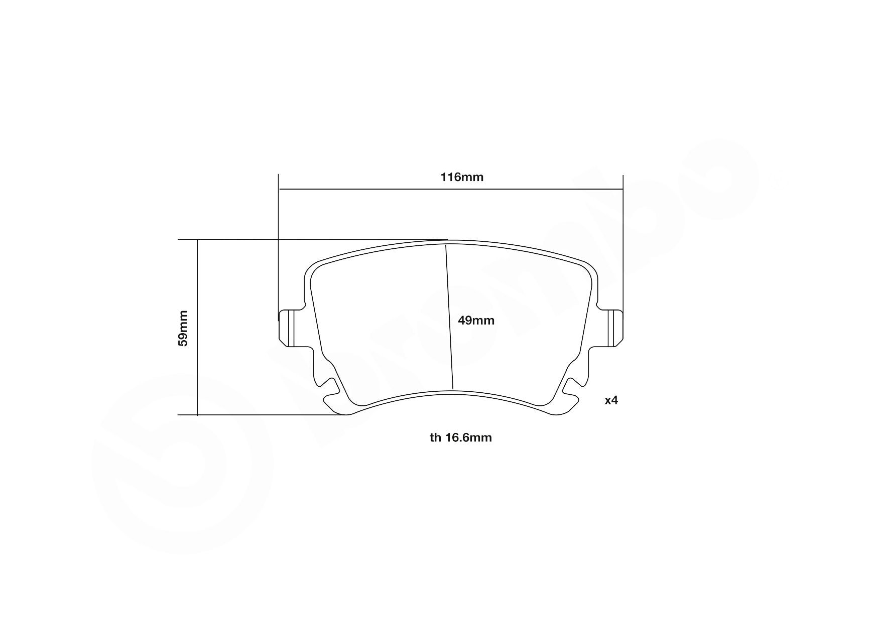Задні гальмівні колодки 07B31500 Brembo