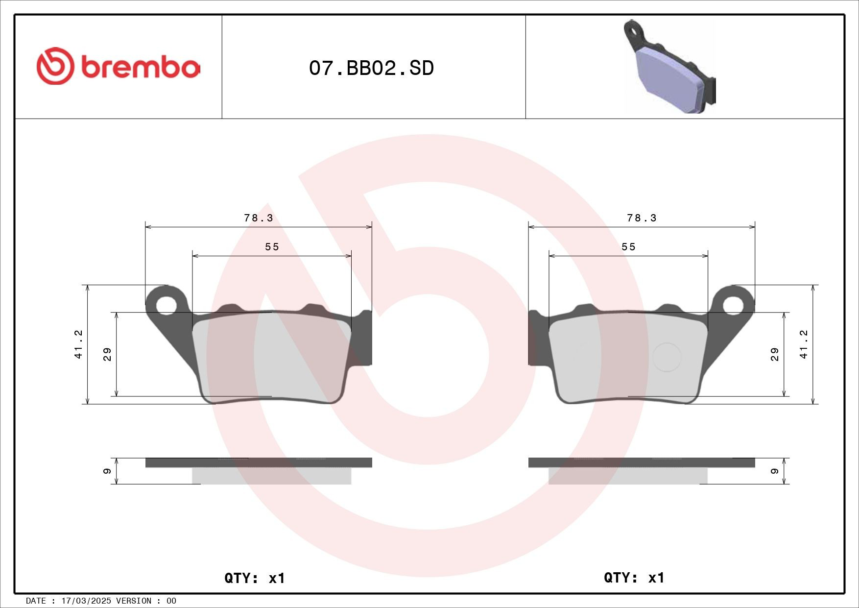 07BB02SD Brembo 