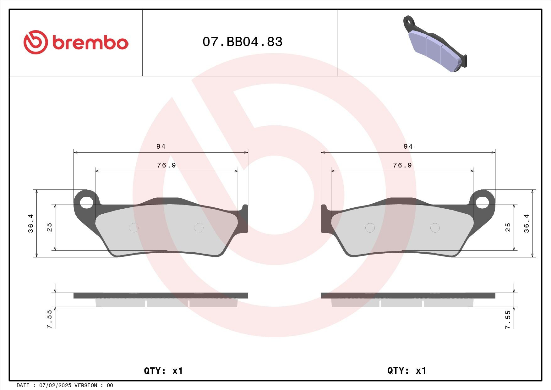 Задні дискові колодки Yamaha 11DF581100
