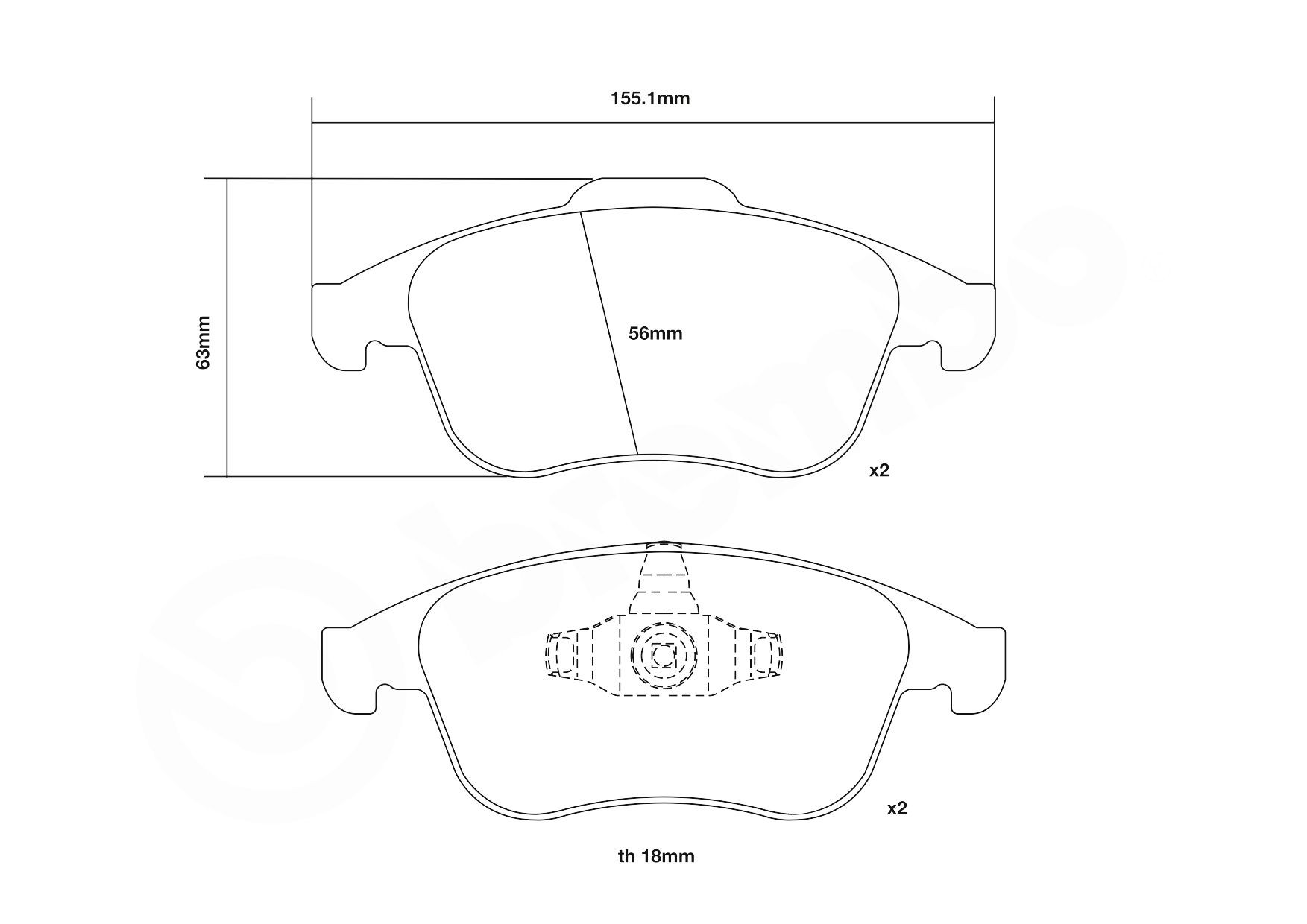 Тормозні колодки Brembo 07D43568