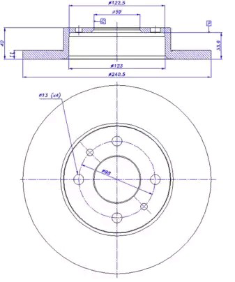 Купити 08508575 Brembo Диск заднього гальма