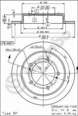 Купити 08526610 Brembo Ротор гальмівний