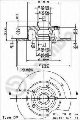 Задні дискові гальма Brembo 08691114 ціна, від 38.09 USD