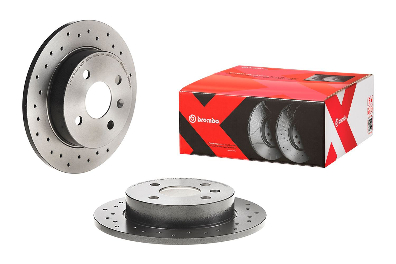 Купити 0876261X Brembo Диск заднього гальма