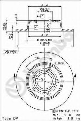 Гальмівні диски 08908411 Brembo