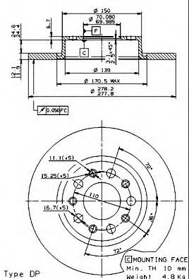 Гальмівні диски 08936421 Brembo