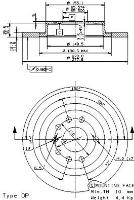 08951111 Brembo Дискові гальма