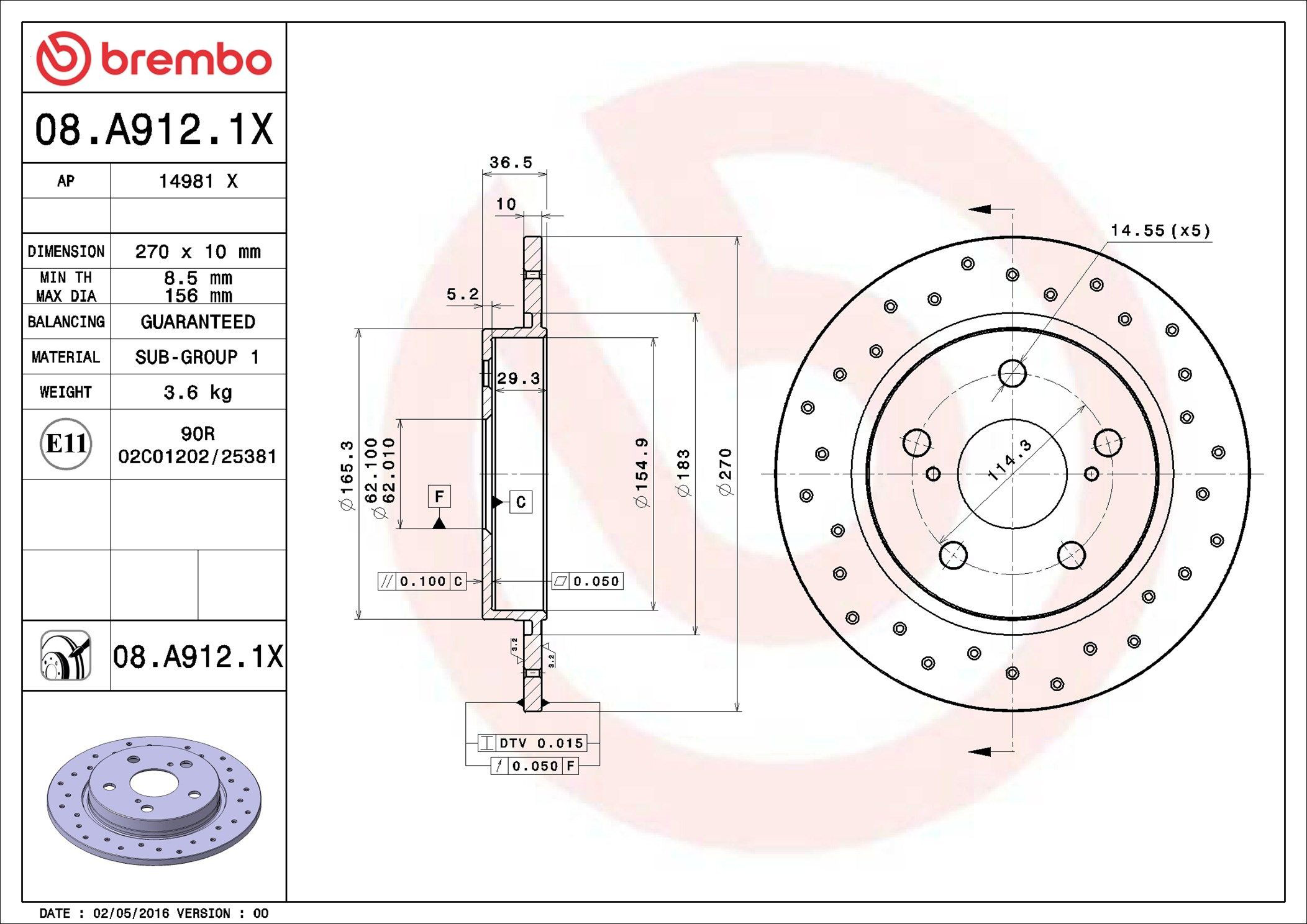 Задні дискові гальма Brembo 08A9121X ціна, від 30.01 USD
