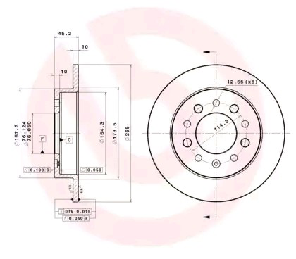 Гальмівні диски 08B02711 Brembo
