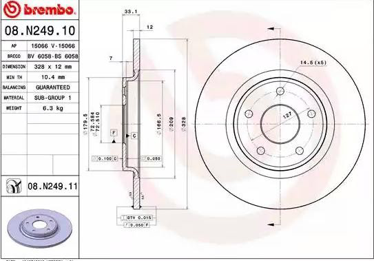 08N24911 Brembo Дискові гальма
