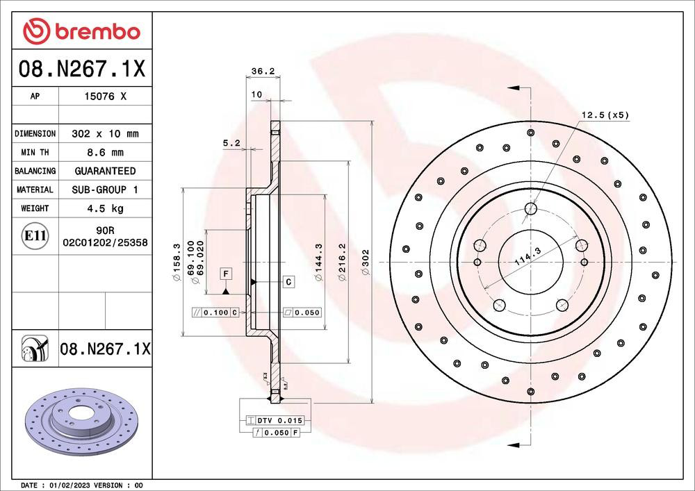 Гальмівні диски 08N2671X Brembo