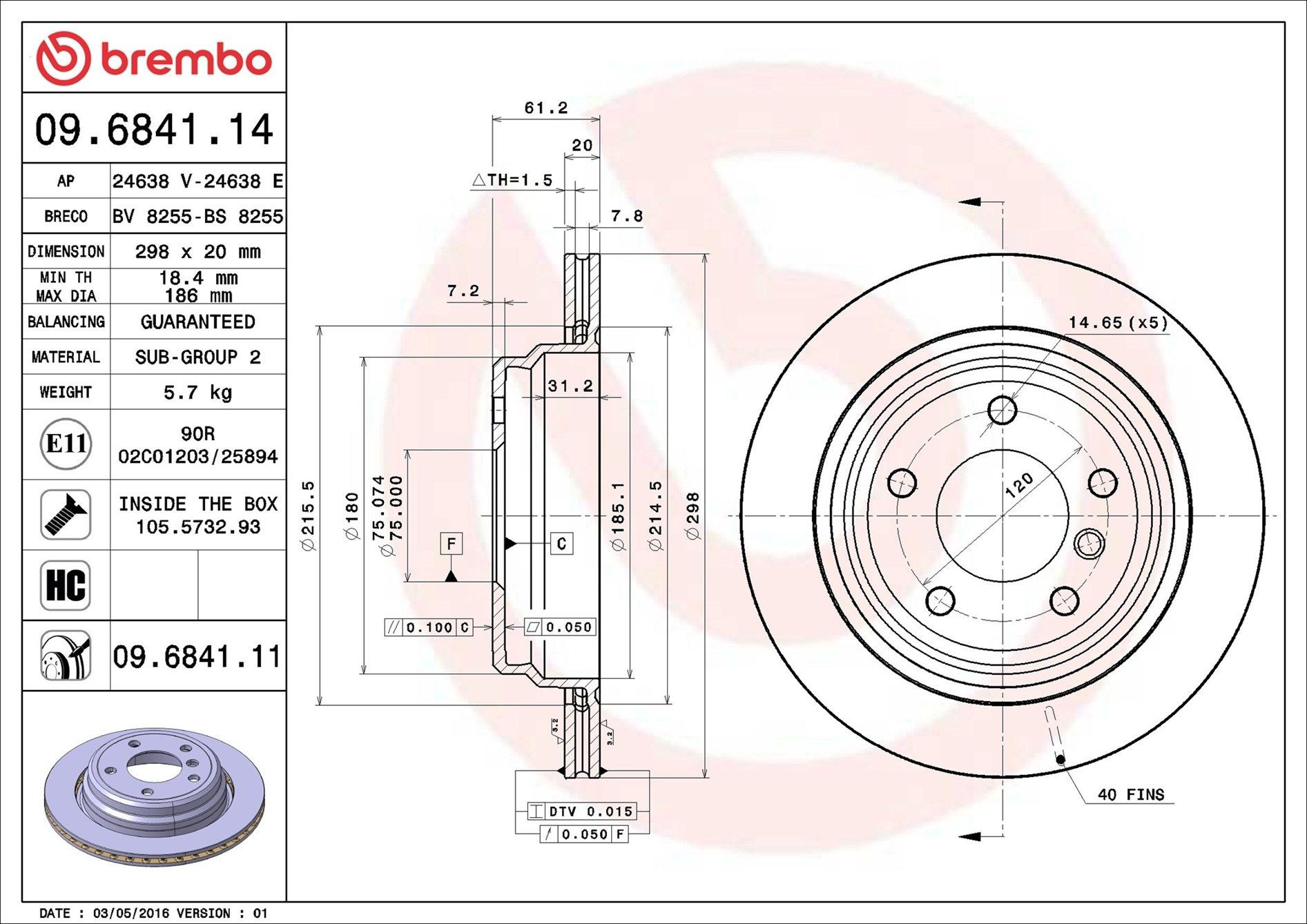 Задні дискові гальма Brembo 09684111 ціна, від 45.30 USD