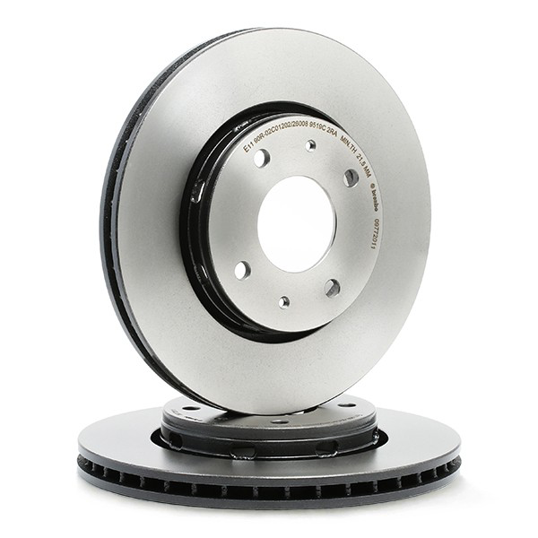 Диск гальмівний передній Brembo 09772011