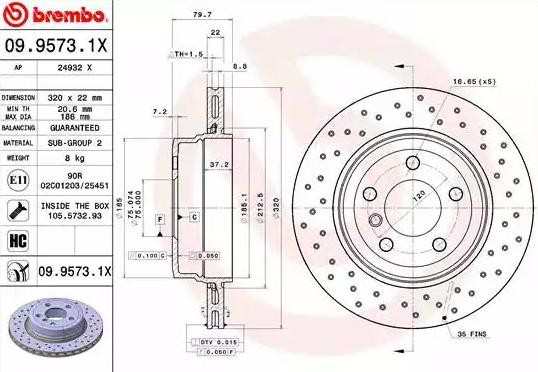 Гальмівні диски 0995731X Brembo