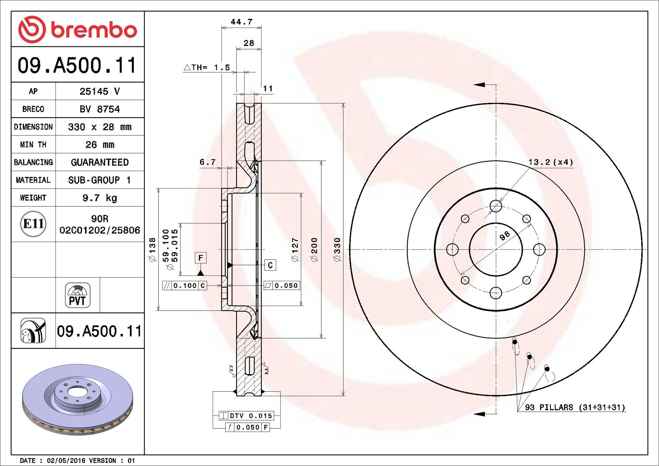 Гальмівні диски передні 986479648 Bosch