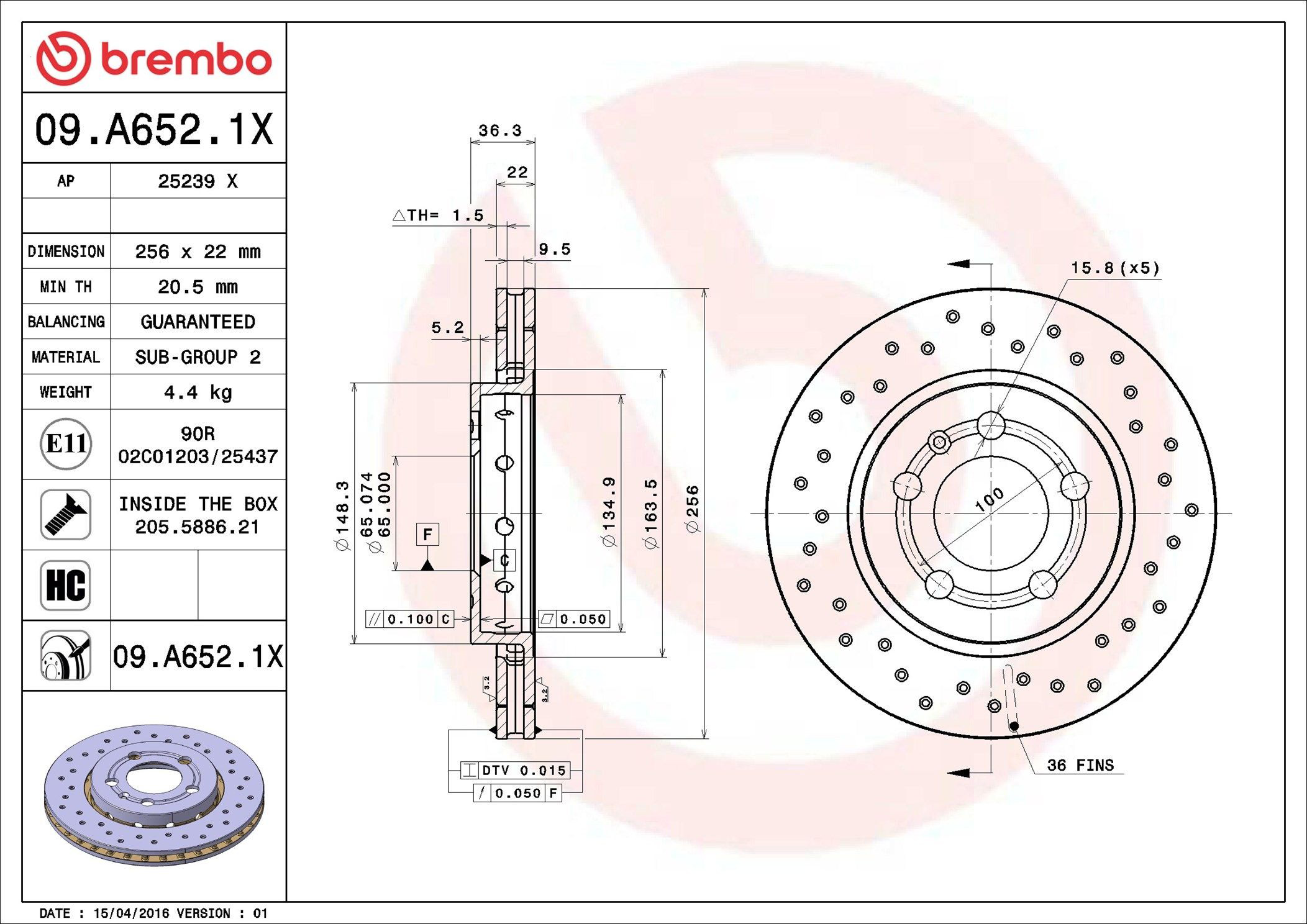 Задні дискові гальма Brembo 09A6521X ціна, від 32.15 USD