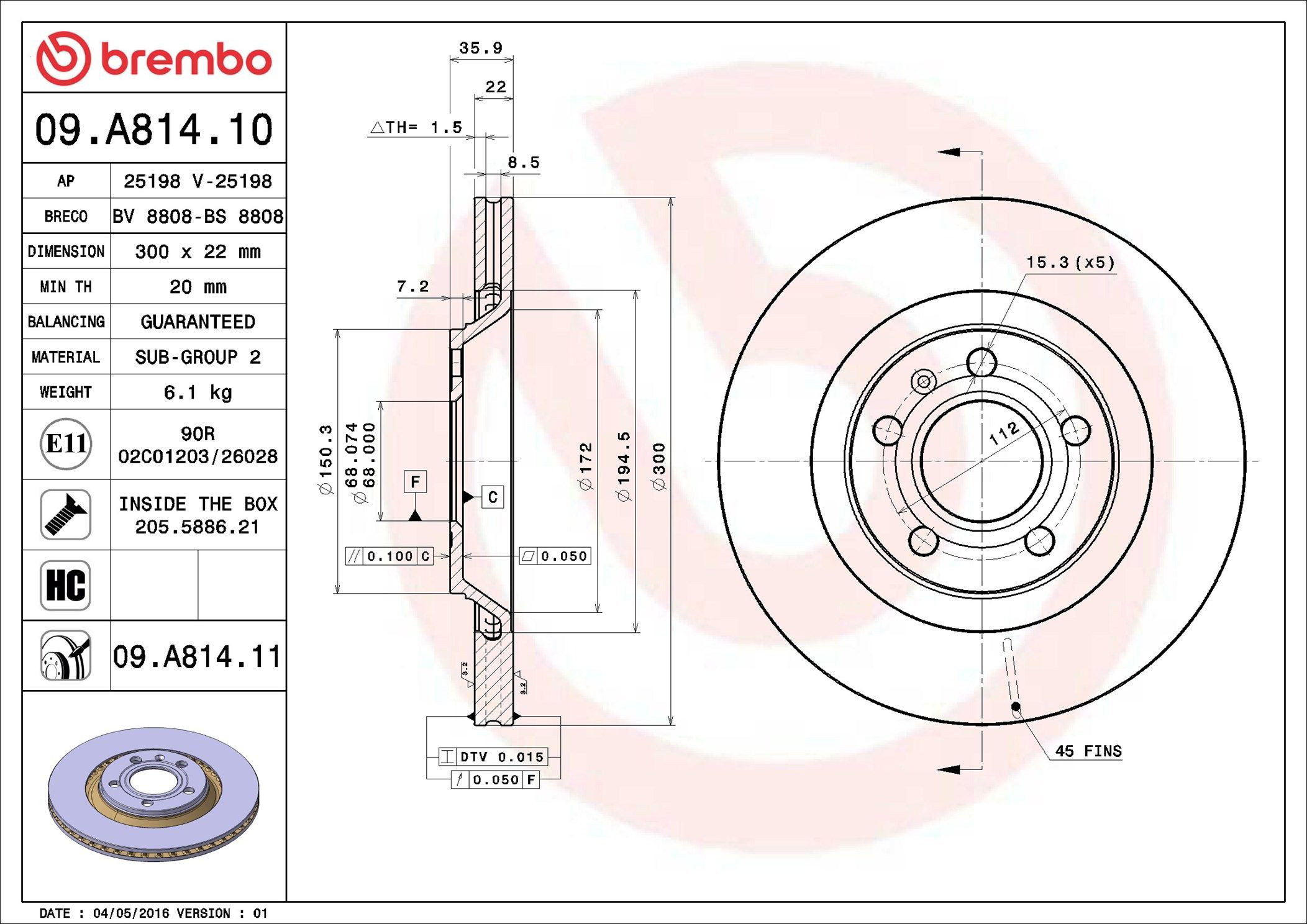 Задні дискові гальма Brembo 09A81411 ціна, від 31.19 USD