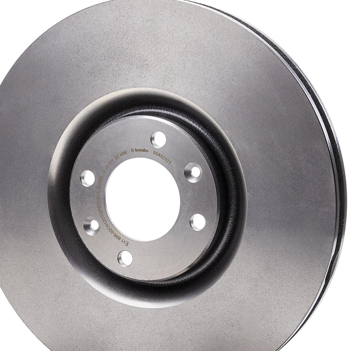 Диск переднього гальма Brembo 09A82921 ціна, від 68.48 USD