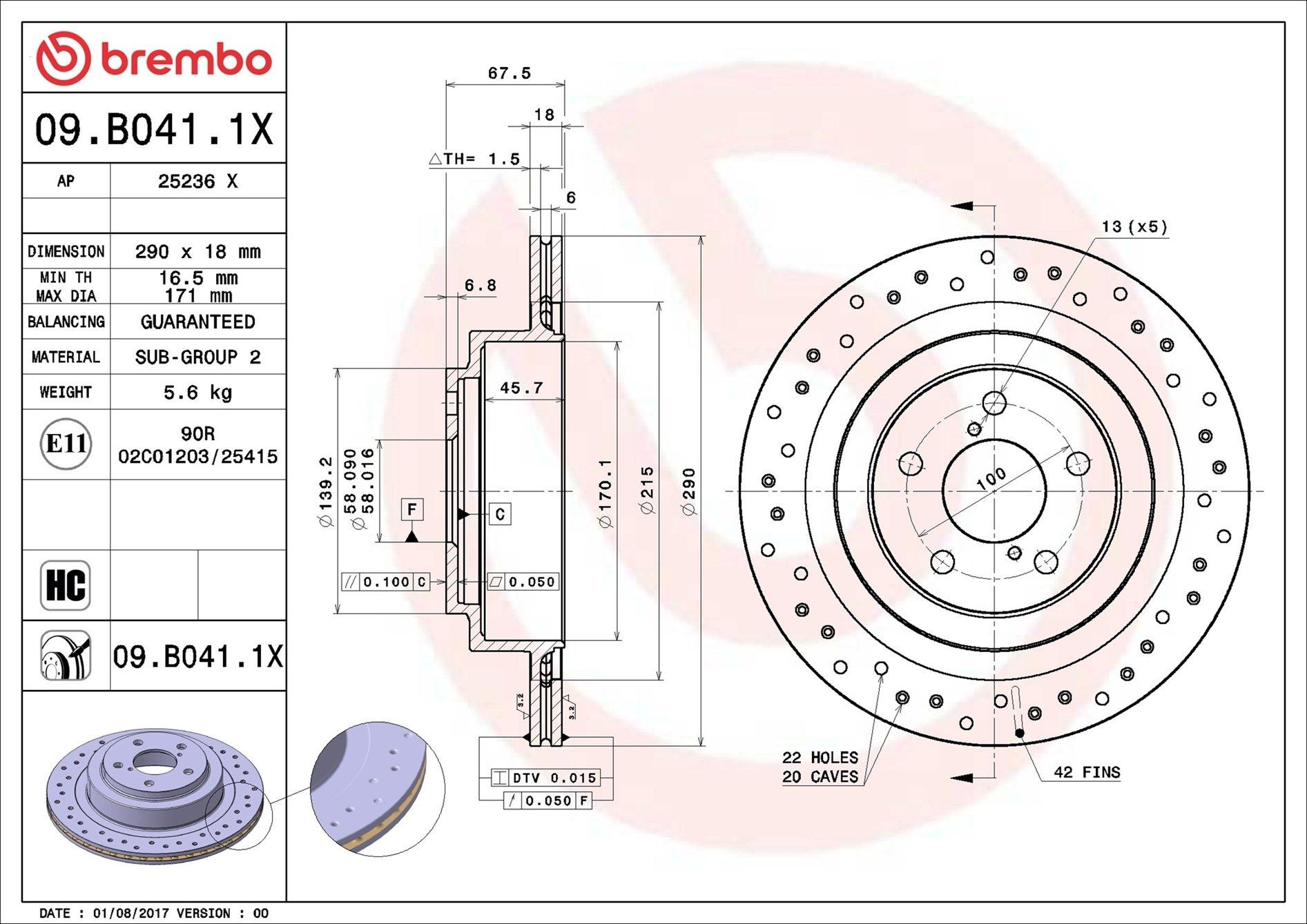 Задні дискові гальма Brembo 09B0411X ціна, від 38.41 USD