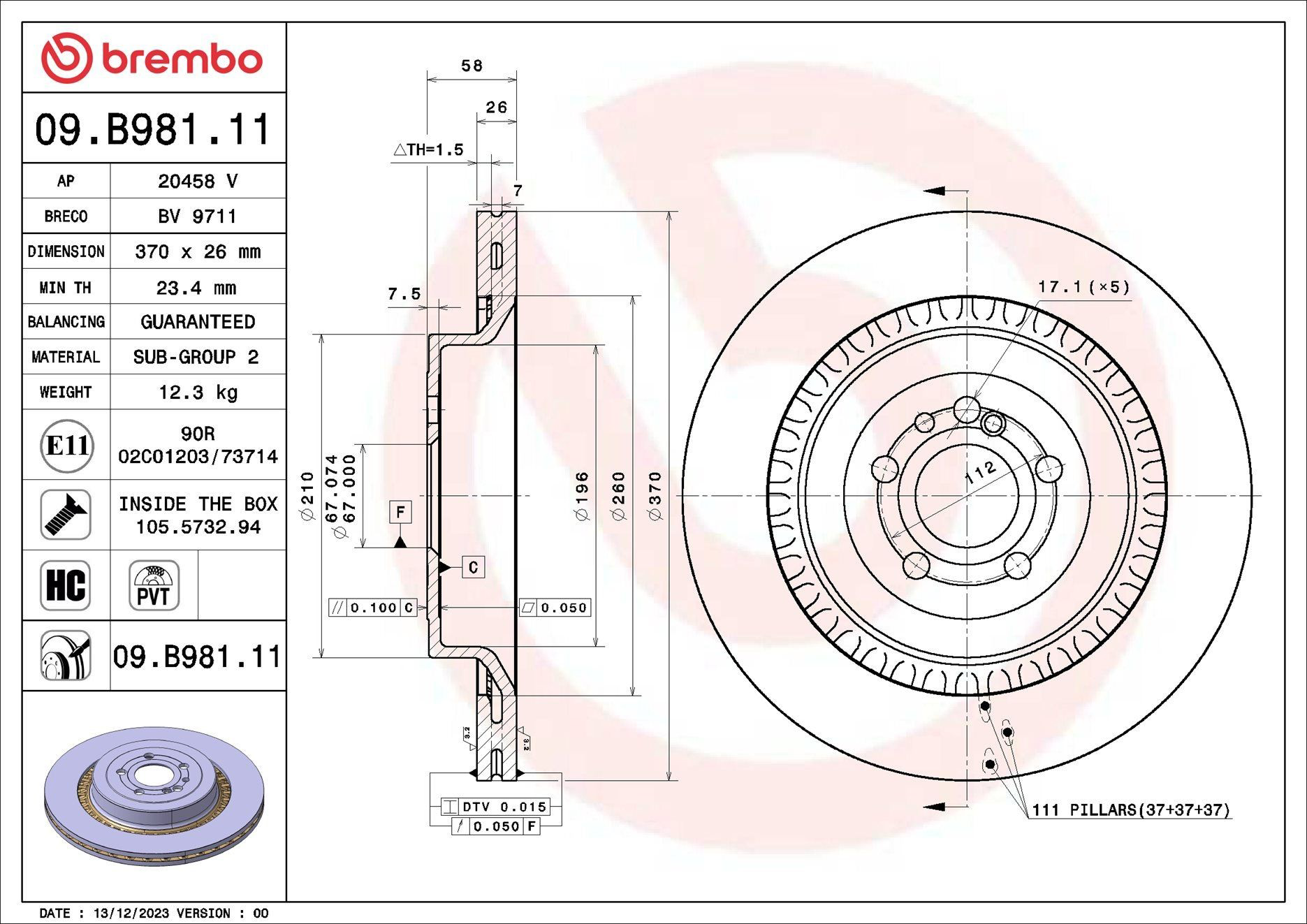 09B98111 Brembo 