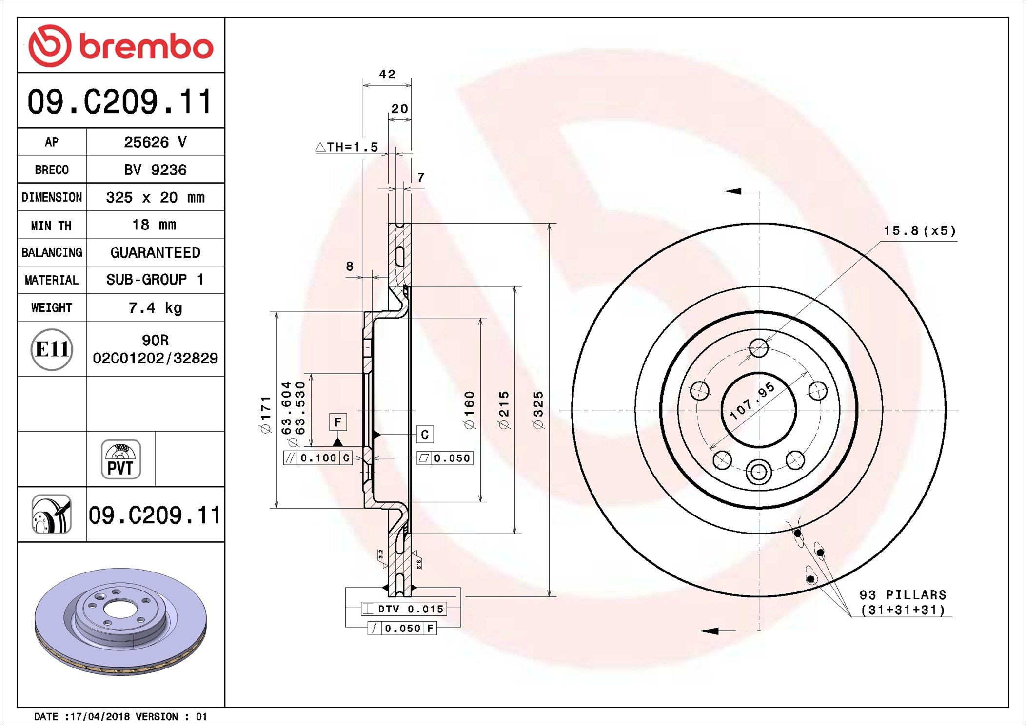 09C20911 Brembo Дискові гальма
