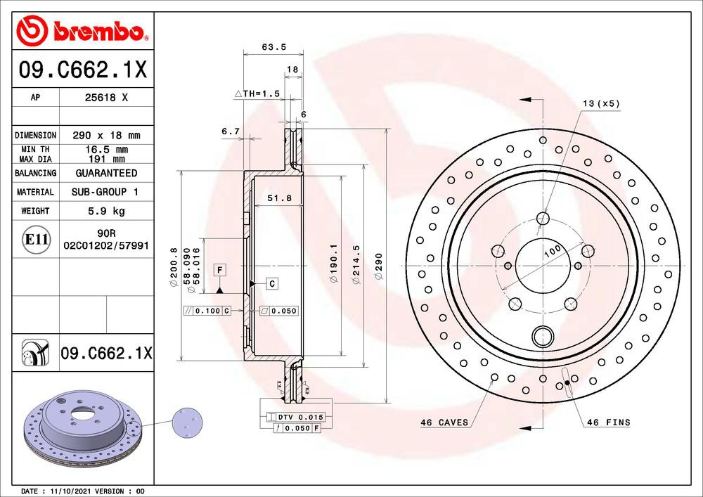 Задні дискові гальма Toyota SU00310629 ціна, від 90.59 USD