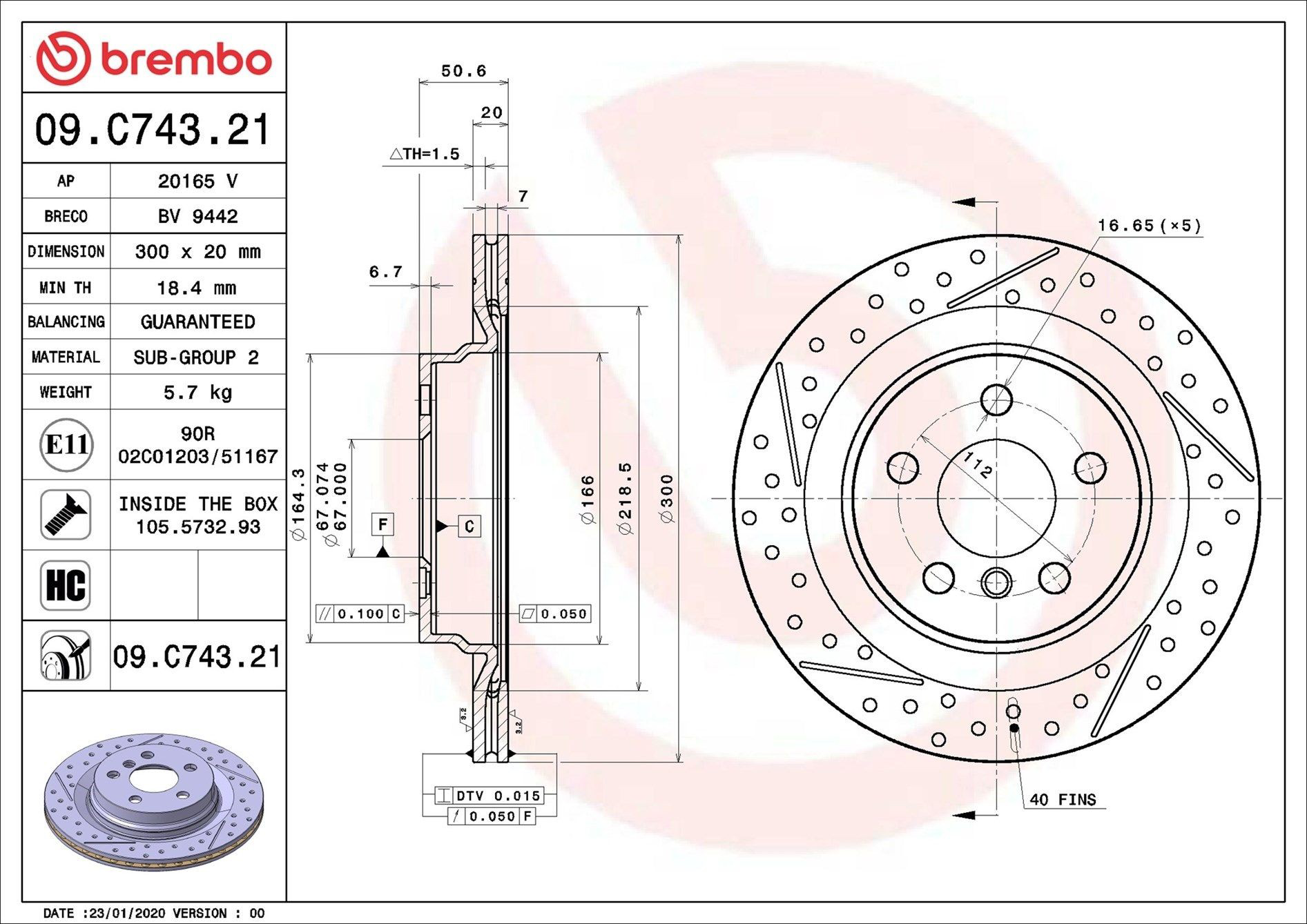 Задні дискові гальма Brembo 09C74321 ціна, від 37.16 USD
