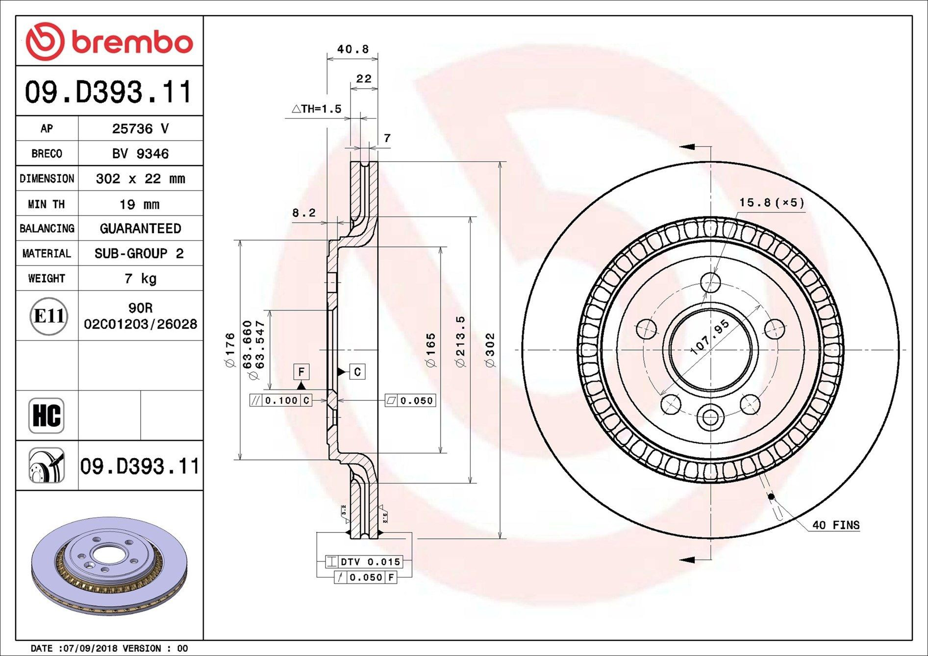 Задні дискові гальма Brembo 09D39311 ціна, від 62.29 USD