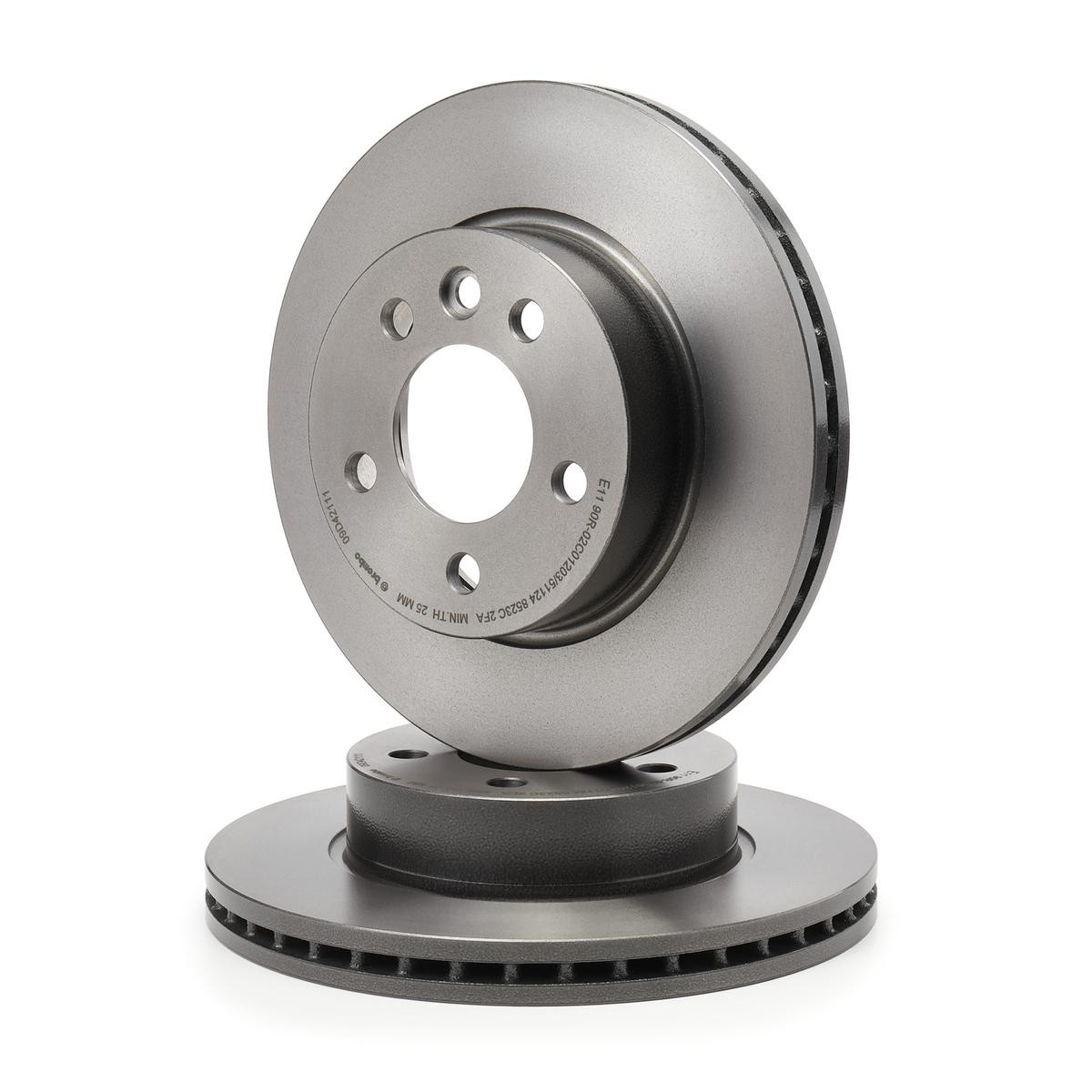 Диск гальмівний передній Brembo 09D42111