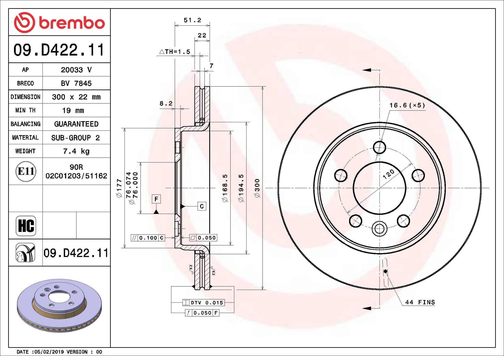 Задні дискові гальма Brembo 09D42211 ціна, від 65.92 USD