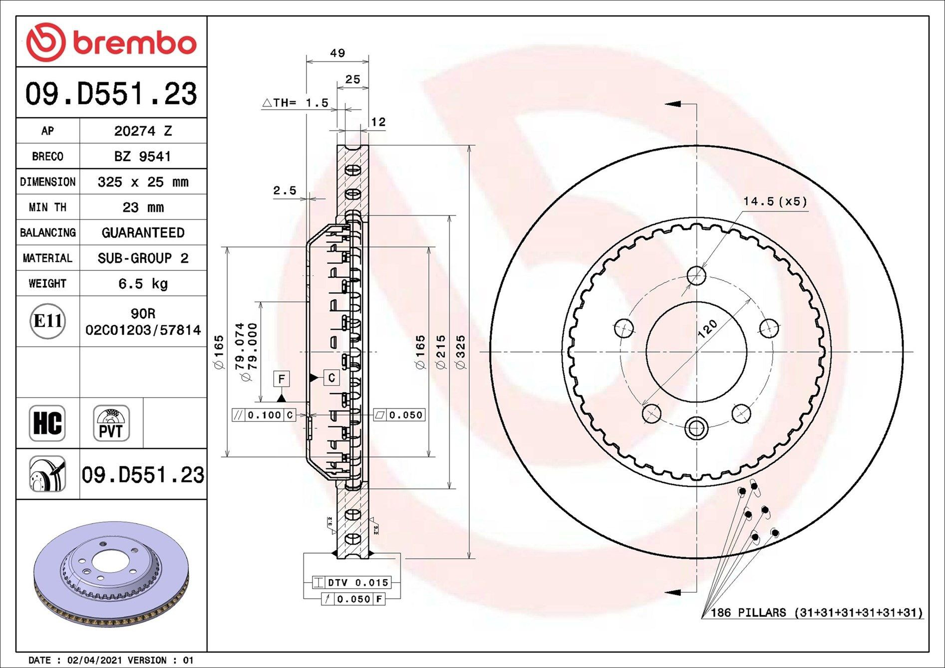 Задні дискові гальма Brembo 09D55123 ціна, від 179.81 USD
