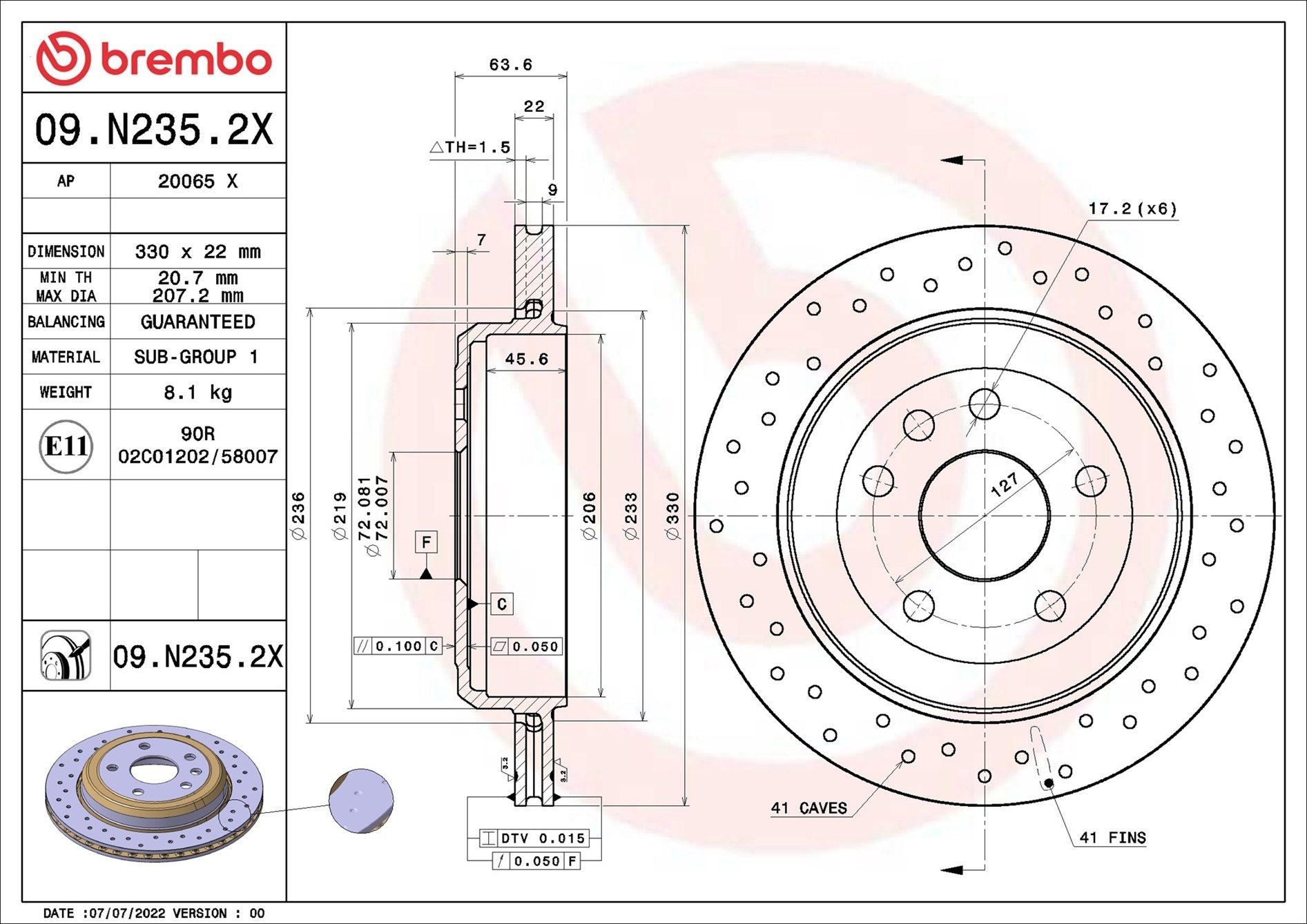 Задні дискові гальма Brembo 09N2352X ціна, від 75.31 USD