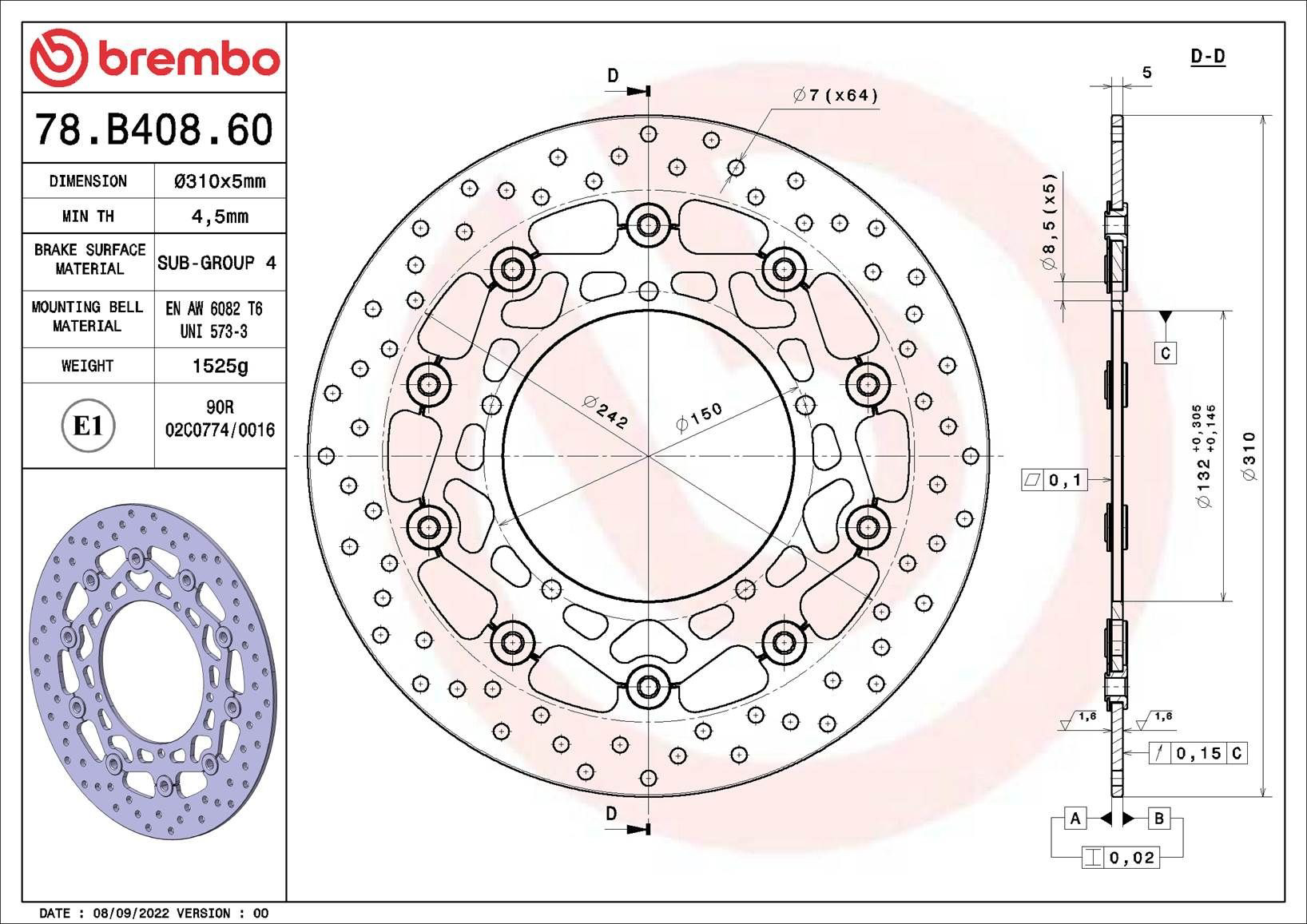 Купити 78B40860 Brembo 