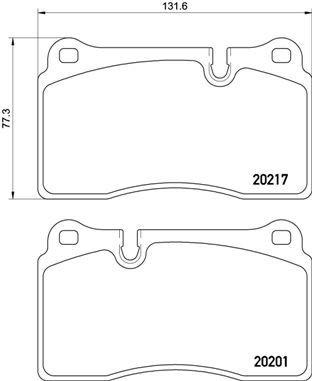Тормозні колодки Brembo P02002