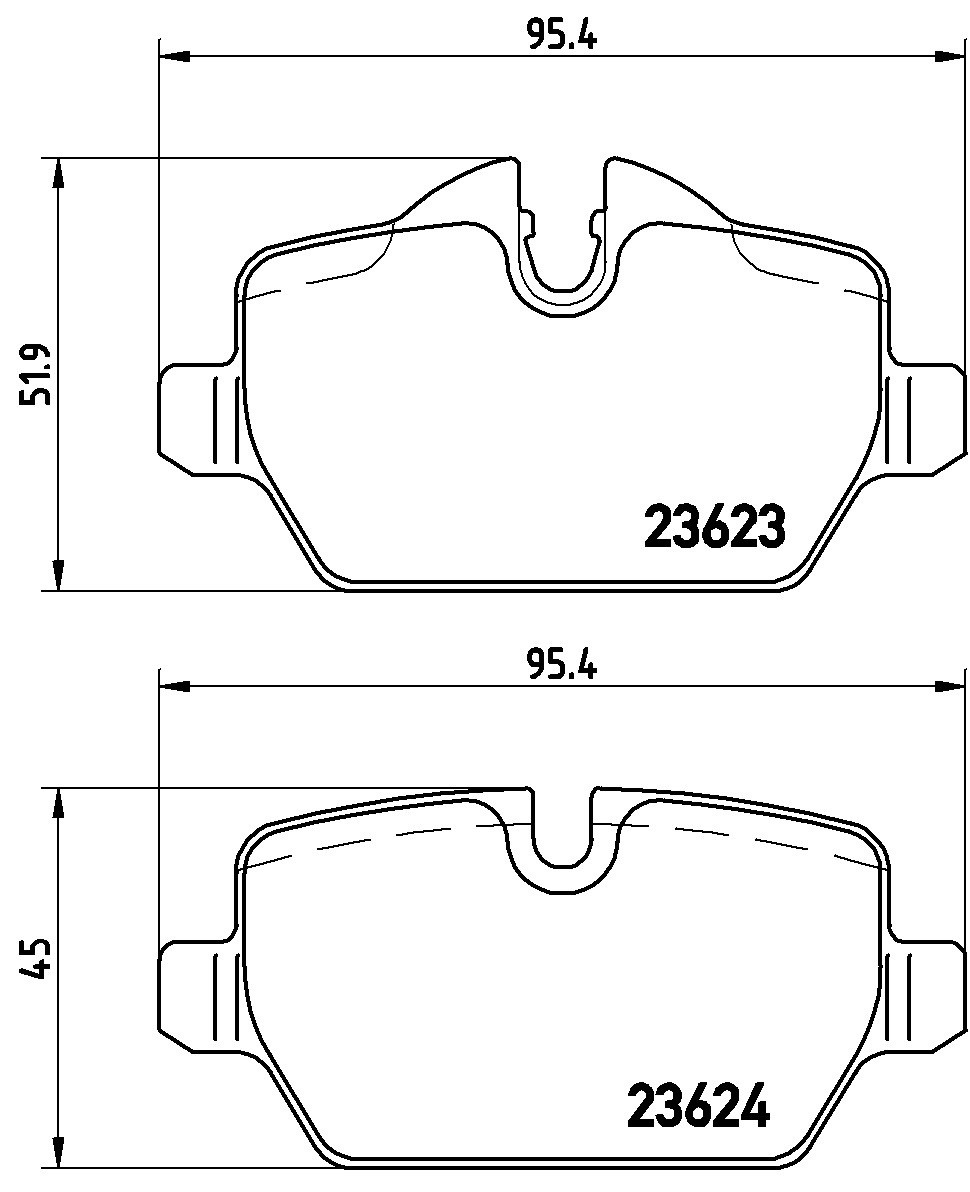 Купити P06037X Brembo Задні колодки