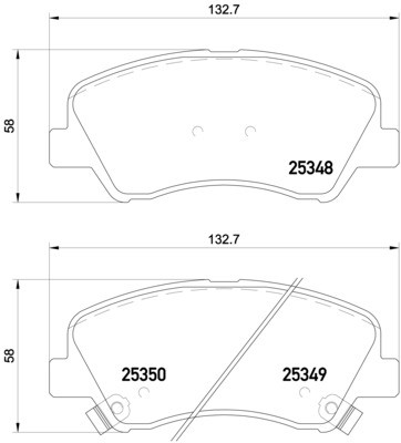 Передні тормозні колодки P18025X Brembo