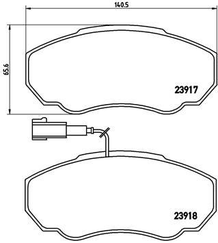 Тормозні колодки Brembo P23091