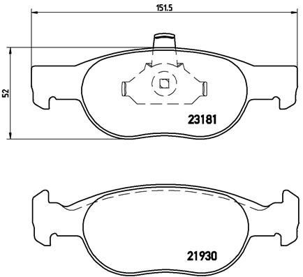 Купити P23125 Brembo Колодки гальмівні передні, дискові