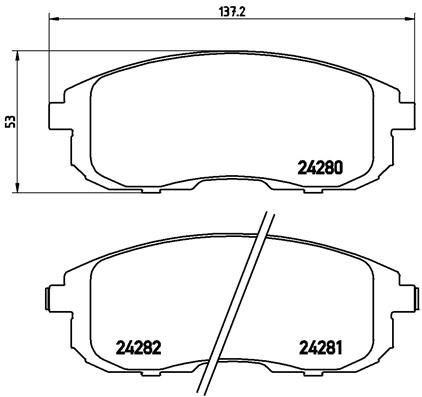 Тормозні колодки Brembo P23126