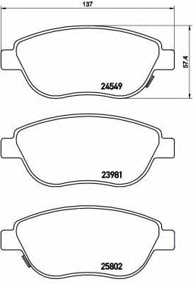 Тормозні колодки Brembo P23153