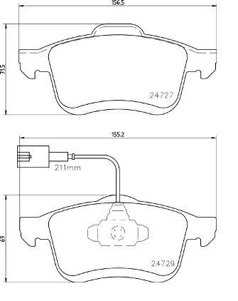 Тормозні колодки Brembo P23163