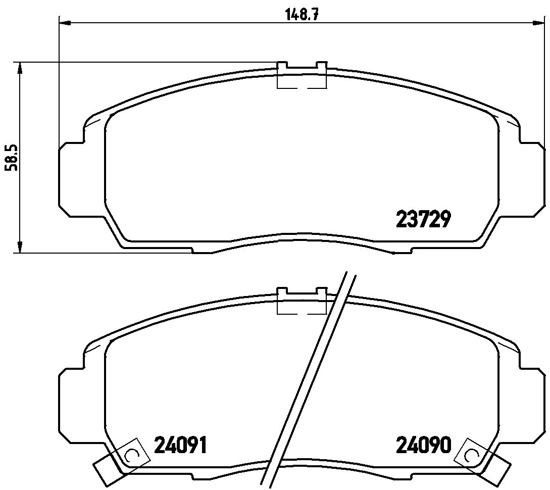 Гальмівні колодки Brembo P28034X ціна, від 24.51 USD