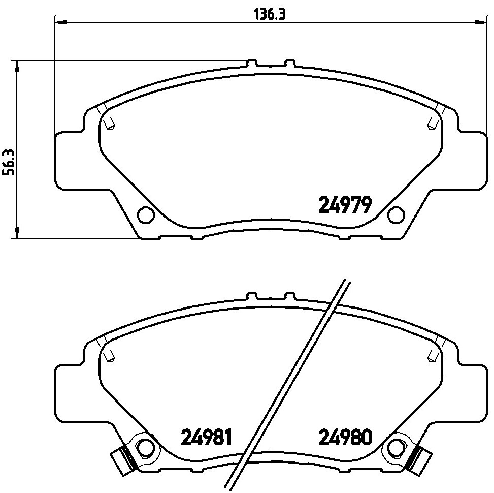 Купити P28050X Brembo Колодки гальмівні передні, дискові